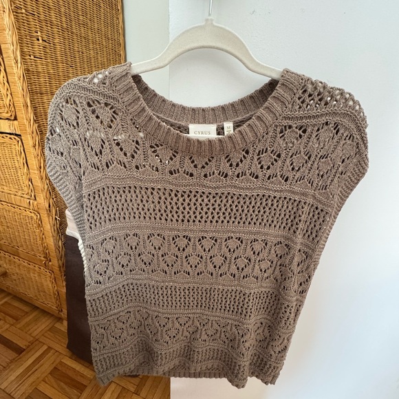 Cyrus Taupe Knit Women's Sweater - Picture 1 of 4